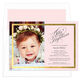 Pink Gold Foil Frame Photo Baptism Invitations Image 3 of 3